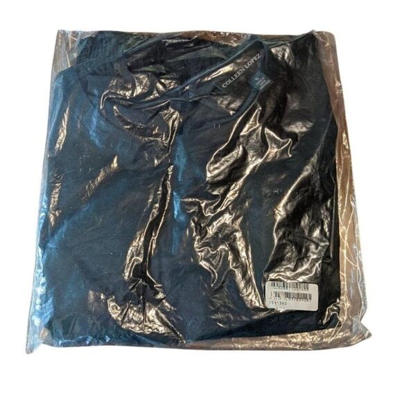 🆕NWT COLLEEN LOPEZ PEARL ADORNED BLACK BLOUSE - XL - Picture 7 of 8